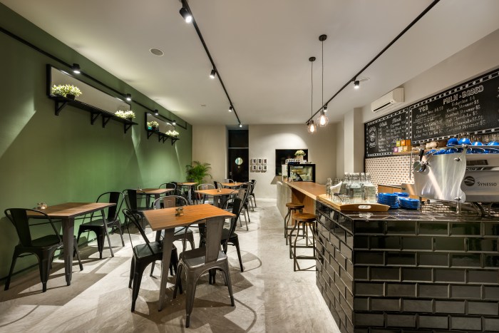 Desain interior rumah makan cafe kekinian