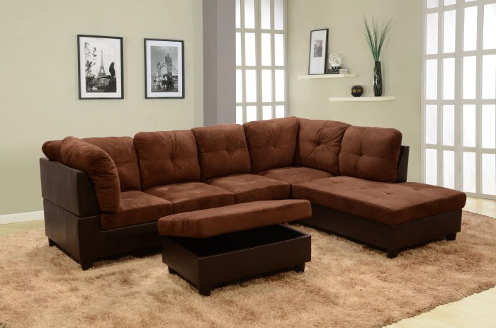 Wohnzimmer couch mit ottomane