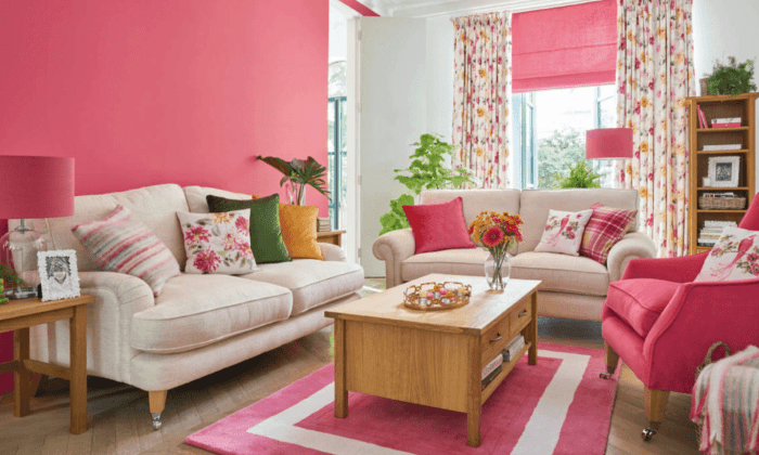 Pink living room ideas decor beautiful hot light colors