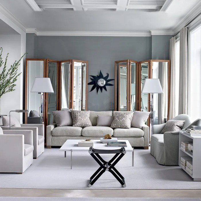 Wohnzimmer creme grau