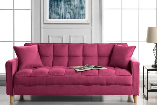 Wohnzimmer couch rosa