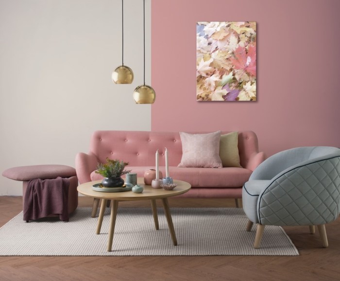 Wohnzimmer couch rosa